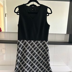 Theory Black and White Checkered Mini Dress - Perfect for Fall/Winter